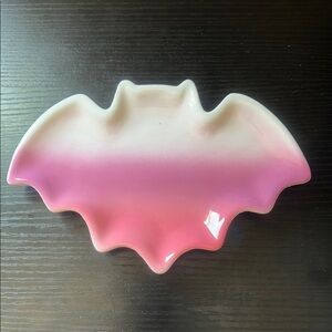 Ashland Pink and White Bat-Shaped Trinket Tray
